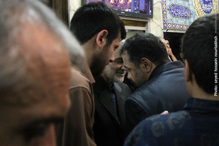 احمدی‌نژاد در بزرگداشت فرمانده شهید سپاه بدر +عکس