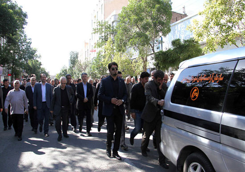 تشییع جنازه و خاکسپاری پزشک اردبیلی +تصاویر