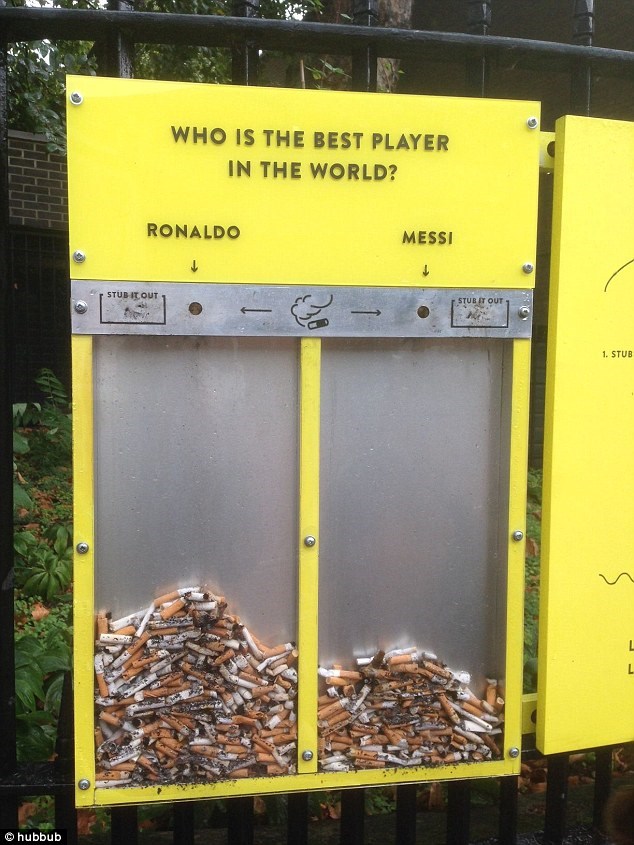 جمع‌آوری سیگار به کمک مسی و رونالدو +عکس