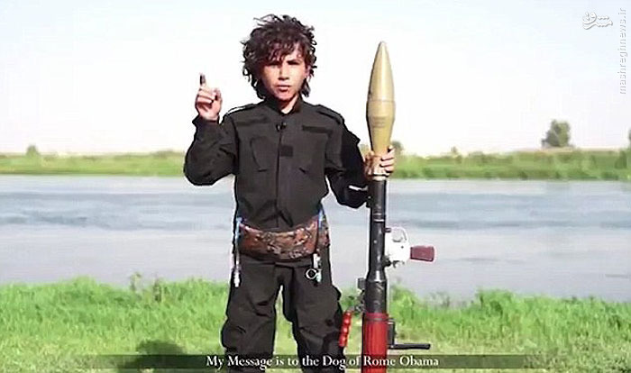 عکس/ کودکی که اوباما را تهدید به مرگ کرد