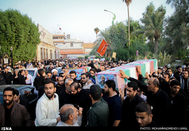 تصاویر/بازگشت پیکر2شهید مدافع به کشور