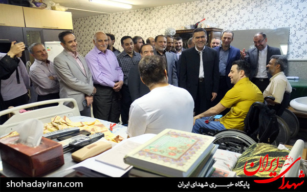عکس/دیدار رئیس سازمان سینمایی با جانبازان آسایشگاه شهید بهشتی