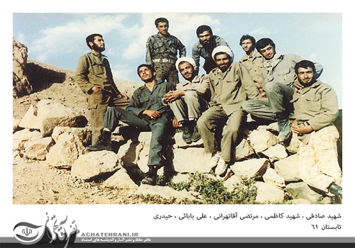 تصاویری منتشر نشده از استاد آقا تهرانی در جبهه‌