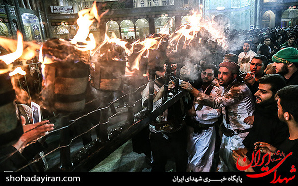عکس/آیین سنتی مشعل گردانی عراقی های مقیم قم