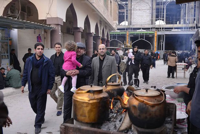 قالیباف و خانواده‌اش در خیابان‌‌های نجف+عکس