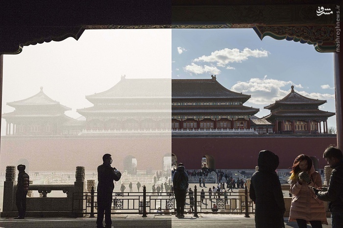 عکس/ پکن، قبل و بعد از آلودگی