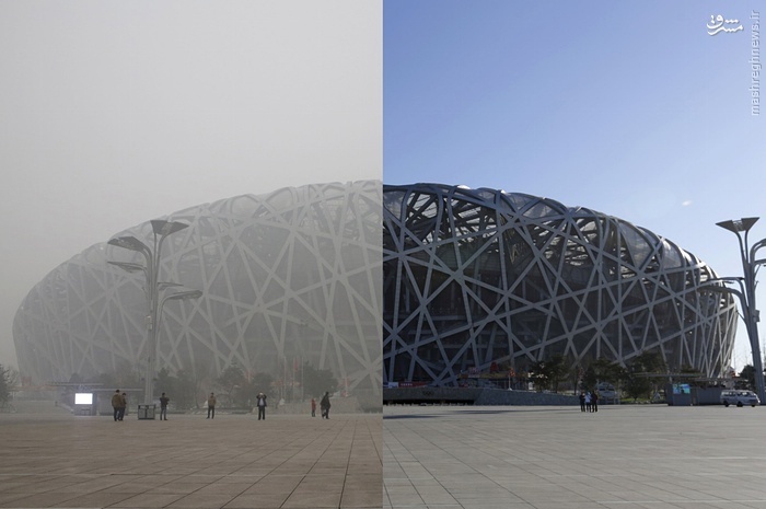 عکس/ پکن، قبل و بعد از آلودگی