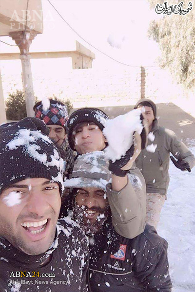رزمندگان الحشد الشعبی عراق در برف+عکس