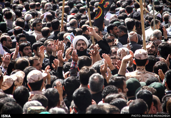 عکس/ تشییع پیکر شهید مدافع حرم در سمنان