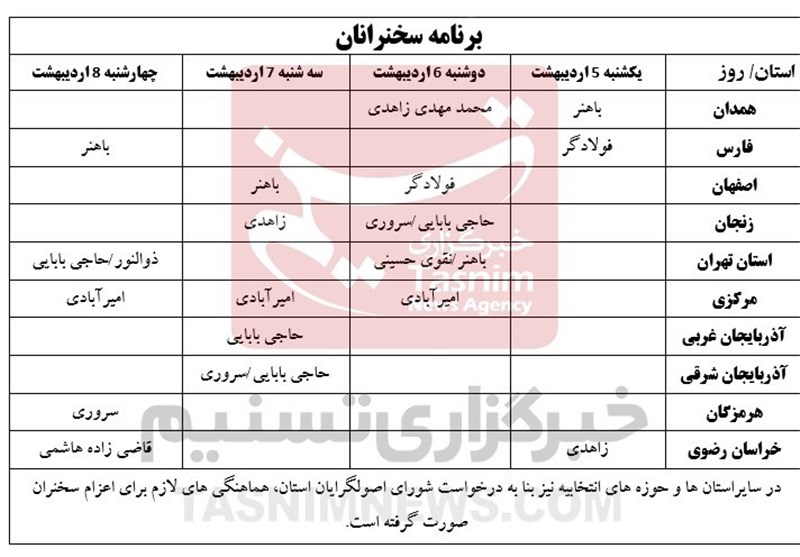 جزئیات فعالیت‌های تبلیغاتی کاندیداهای اصول‌گرایان