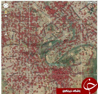 نقشه بمباران هوایی بغداد توسط آمریکا +عکس