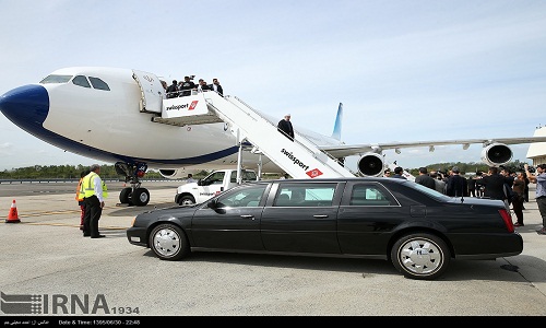 خودروی تشریفات روحانی در سفر نیویورک+عکس