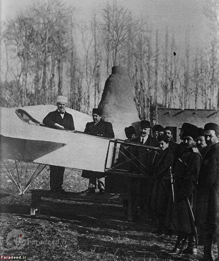 احمدشاه قاجار و اولین هواپیما در ایران + عکس