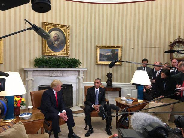 باراک اوباما و دونالد ترامپ در کاخ سفید+عکس