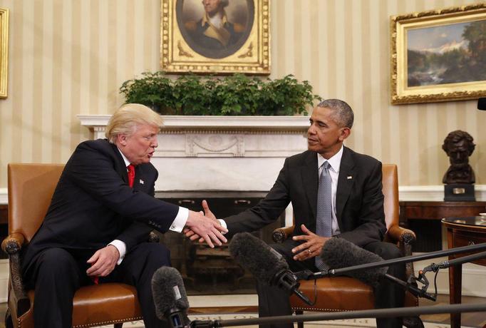 باراک اوباما و دونالد ترامپ در کاخ سفید+عکس