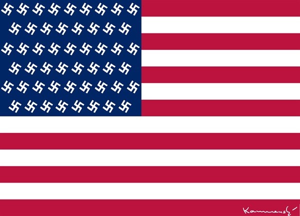 پرچم جدید آمریکا بعد از انتخاب ترامپ/کاریکاتور