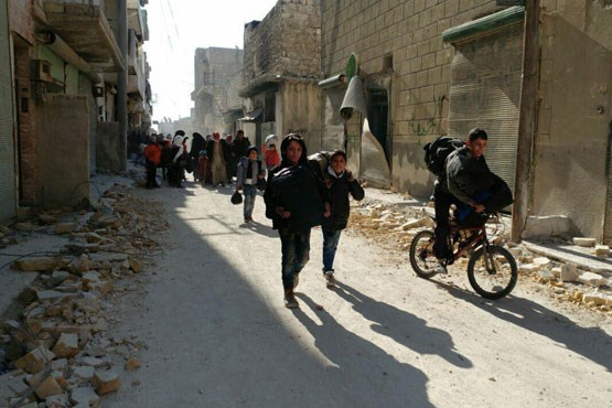 بازگشت مردم حلب به مناطق آزاد شده +عکس