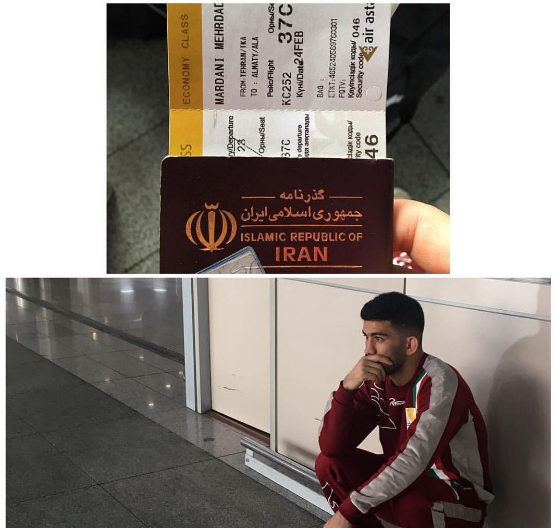 ملی پوش کشتی ایران در فرودگاه دیپورت شد! + عکس