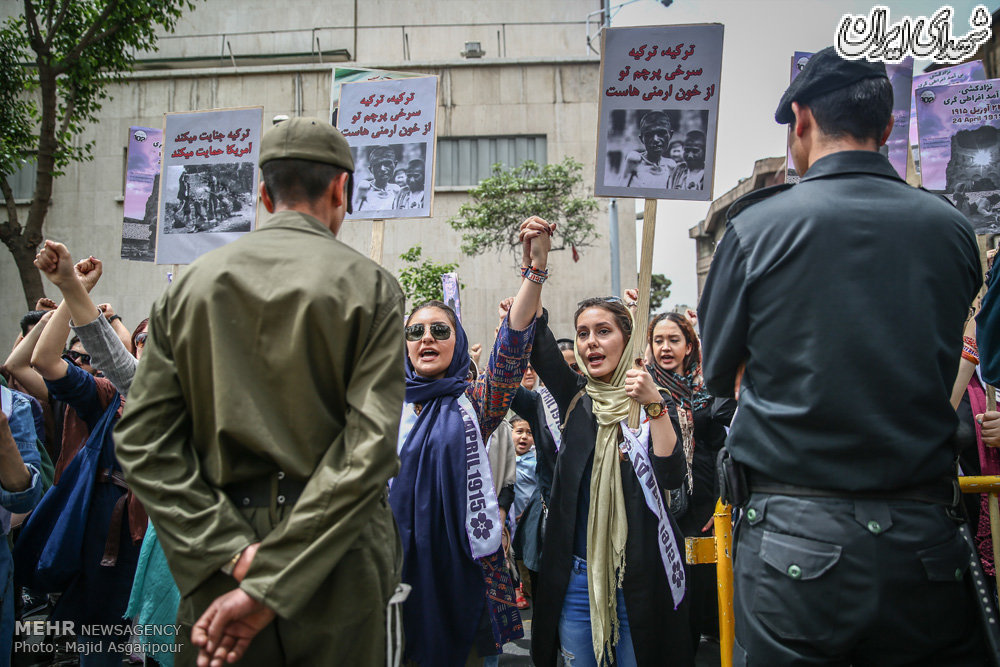 حاشیه‌های راهپیمایی امروز ارامنه تهران+عکس