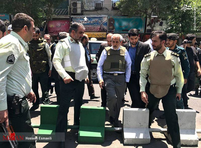 عکس/ دادستان تهران در محل حادثه تیراندازی مجلس