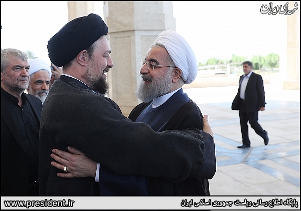 خوشحالی زاید الوصف سید حسن از روحانی+عکس