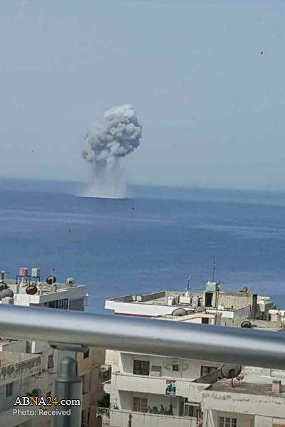 سقوط یک فروند جنگنده روسی در سواحل سوریه + عکس