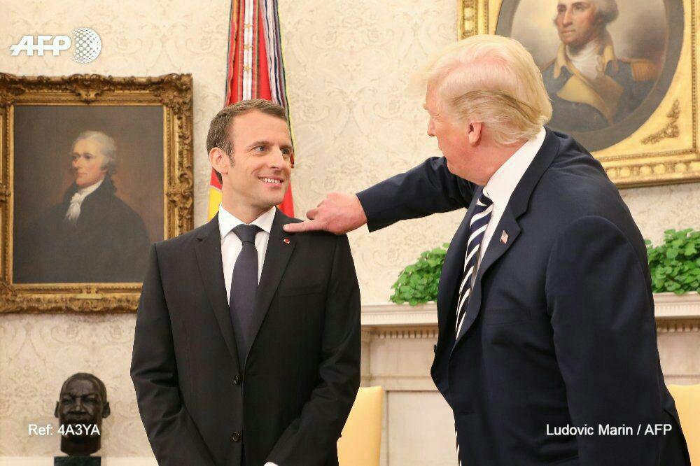 حرکت غیرمنتظره ترامپ با همتای فرانسوی‌اش! +عکس