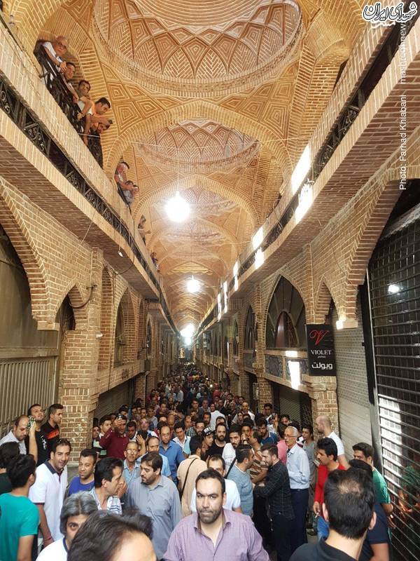 تجمع بازاریان تهران در اعتراض به رکود و گرانی ارز