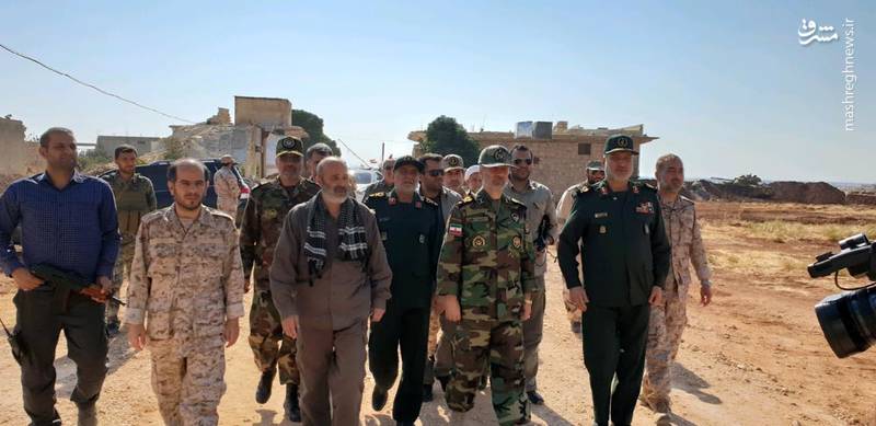 محافظت از وزیر دفاع امیر حاتمی در حلب + عکس