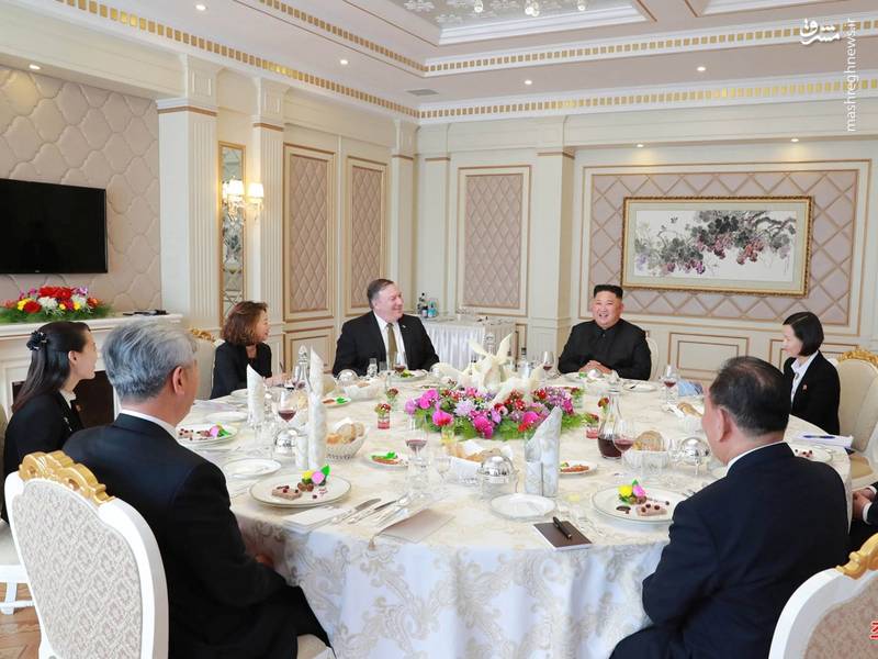 تصویری از صبحانه کاری پمپئو و رهبر کره شمالی