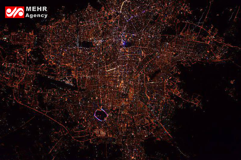 شهر تهران در ایستگاه فضایی بین المللی  + عکس