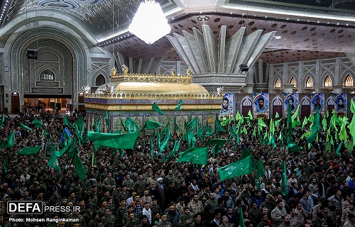 تجمع ۲۰ هزار نفری بسیجیان در حرم امام خمینی(ره)