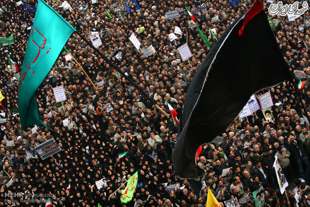 حضور گسترده مردم تهران در راهپیمایی ۹ دی ۸۸