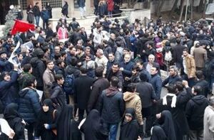 تجمع دانشگاهیان دانشگاه شهیدبهشتی در اعتراض به اقدامات فرصت‌طلبان