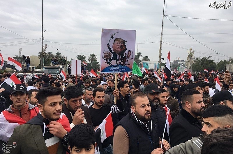 تظاهرات مردم عراق در مخالفت با حضور نیروهای آمریکایی در بغداد