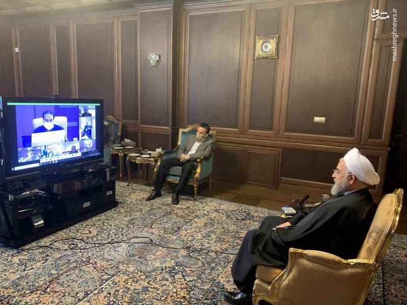 عکس/ جلسه ویدئو کنفرانس روحانی