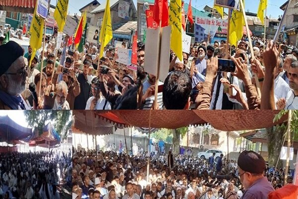 مردم کشمیر در حمایت از مقام معظم رهبری راهپیمایی کردند