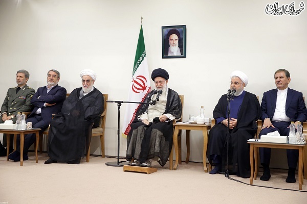 عکس/ دیدار روحانی و اعضای هیأت‌دولت با رهبرانقلاب