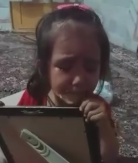 فیلم/دلتنگی جانسوز دختر چهار ساله شهید فاطمیون