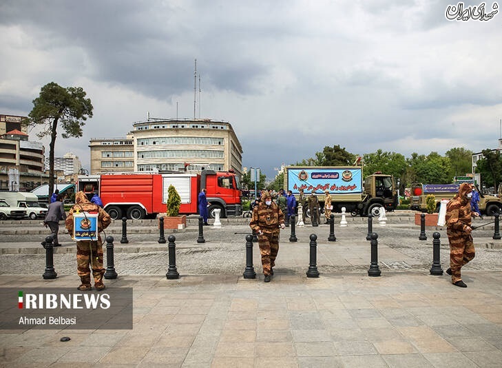عکس/ رژه خدمت در میدان شوش و راه‌آهن تهران