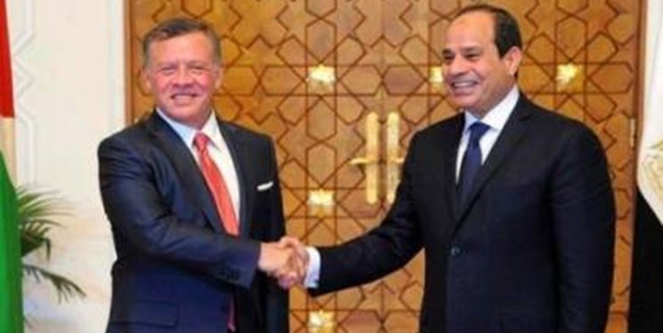 رایزنی شاه اردن و رئیس‌جمهور مصر درباره از سرگیری مذاکرات سازش