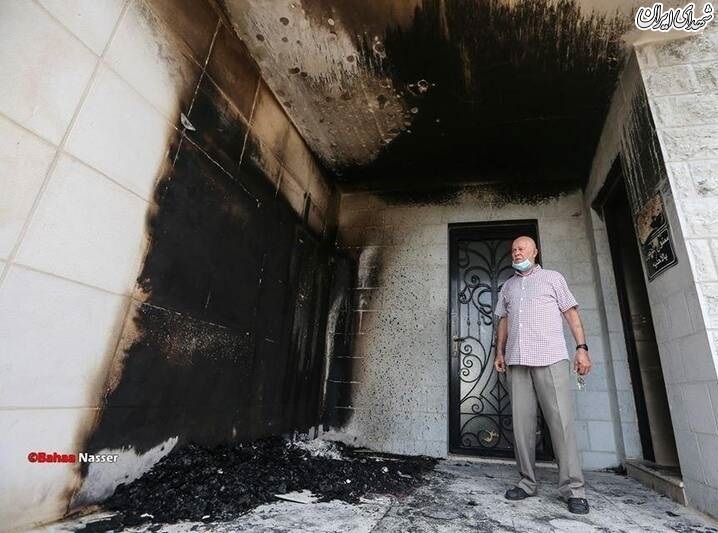 عکس/ به آتش کشیدن یک مسجد توسط اسرائیلی‌ها