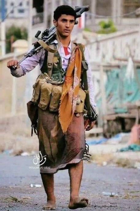 عکس/ آرامش یک سرباز انصارالله یمن