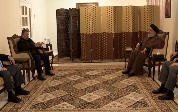 برآشفتگی صهیونیست‌ها از دیدار هیئت حماس با سید حسن نصر الله