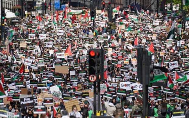 فریاد هزاران نفر در لندن؛ اسرائیل تروریست است