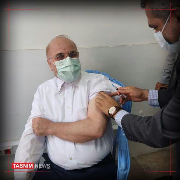 عکس/ قالیباف اولین دوز واکسن برکت را دریافت کرد