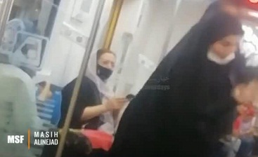 حمله به بانوی آمر به معروف در مترو! +فیلم/ شهردار تهران ورود کند