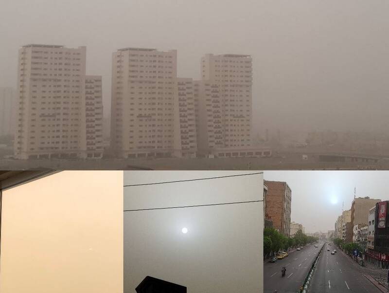 عکس/ هوای تهران خاکی شد