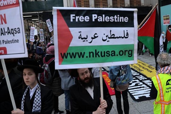 راهپیمایی حمایت از فلسطین در آمریکا