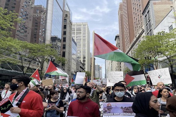 راهپیمایی حمایت از فلسطین در آمریکا
